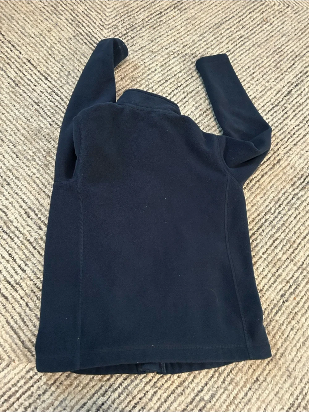 Lands End Kids Size 5/6 Navy Full-Zip Fleece Jacket Sweater